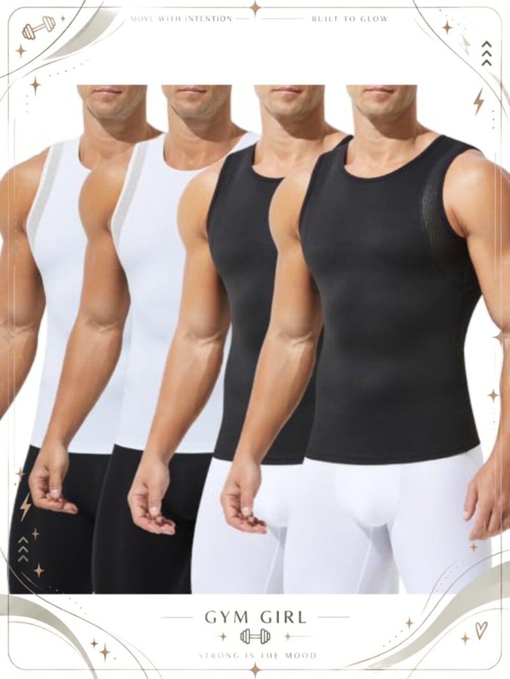 Men's Compression Tank Top Body Shaper Muscle Slimming Undershirt